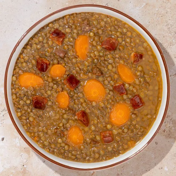 Lentejas estofadas con chorizo