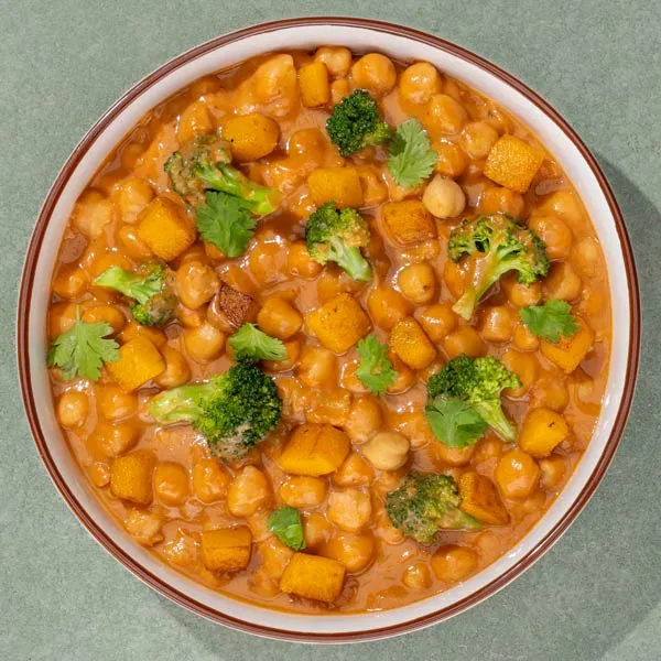 Garbanzos thai con curry