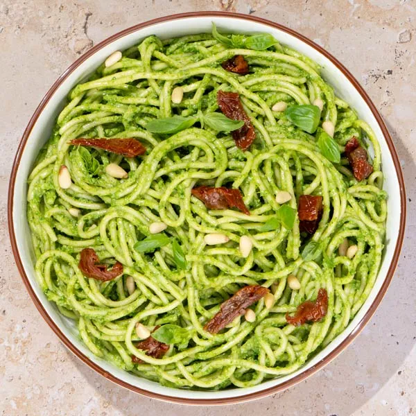 Pasta al pesto veggie