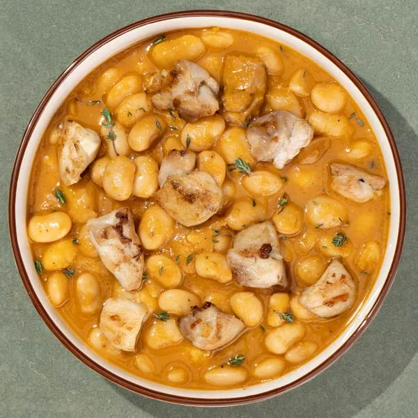Judiones guisados con pollo