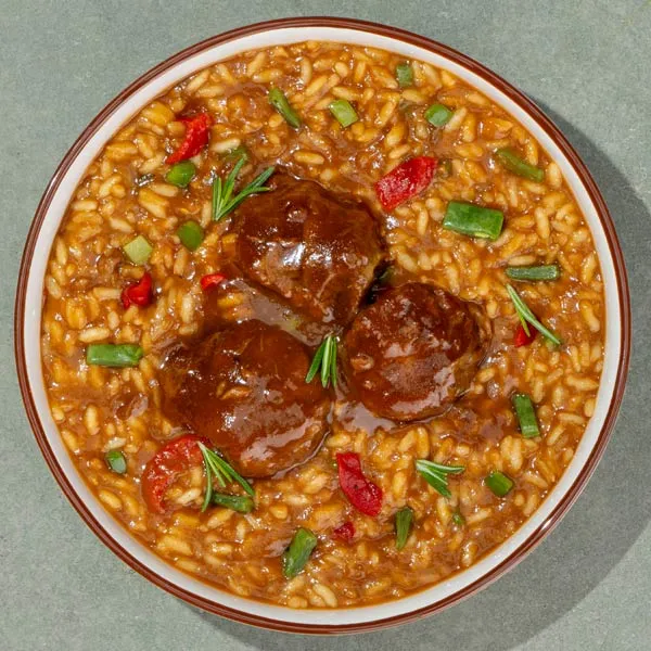 Arroz meloso de carrilleras